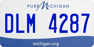 MI license plate DLM4287