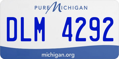 MI license plate DLM4292