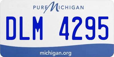 MI license plate DLM4295