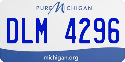 MI license plate DLM4296