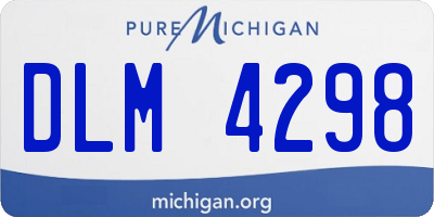 MI license plate DLM4298