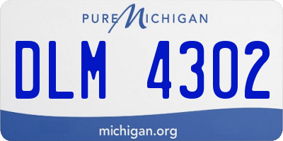 MI license plate DLM4302