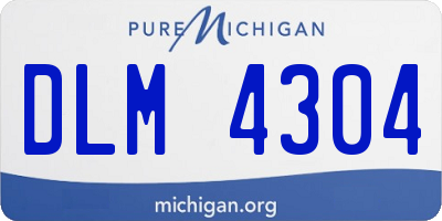 MI license plate DLM4304