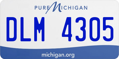 MI license plate DLM4305