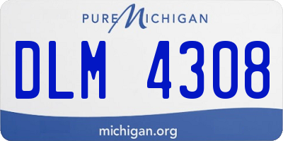 MI license plate DLM4308