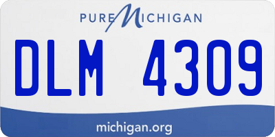 MI license plate DLM4309