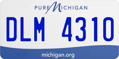 MI license plate DLM4310