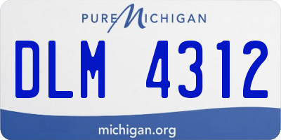 MI license plate DLM4312