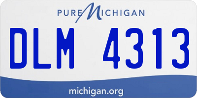 MI license plate DLM4313