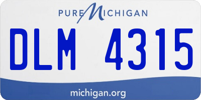 MI license plate DLM4315