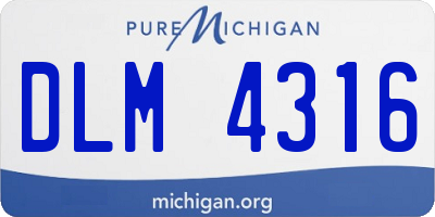 MI license plate DLM4316