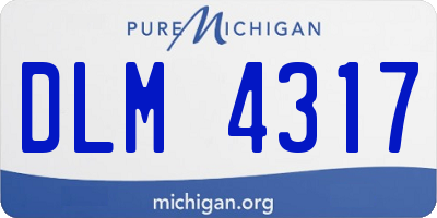 MI license plate DLM4317