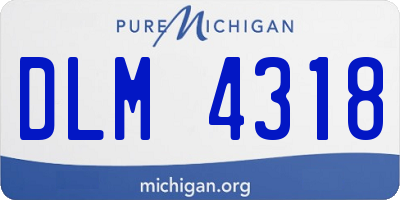 MI license plate DLM4318