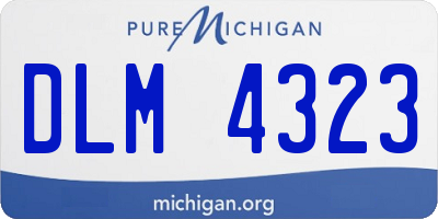 MI license plate DLM4323