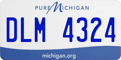 MI license plate DLM4324