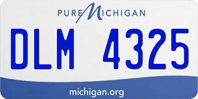 MI license plate DLM4325