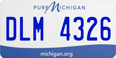 MI license plate DLM4326
