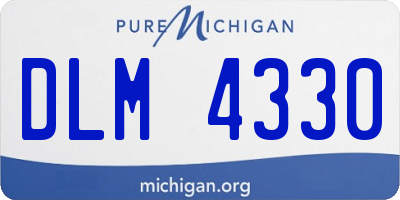 MI license plate DLM4330