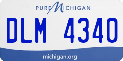 MI license plate DLM4340