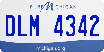 MI license plate DLM4342