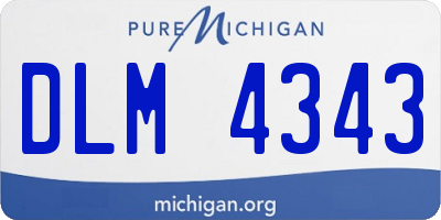 MI license plate DLM4343