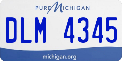 MI license plate DLM4345
