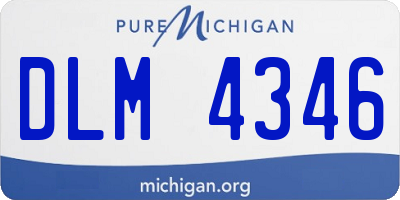 MI license plate DLM4346