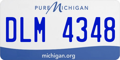 MI license plate DLM4348
