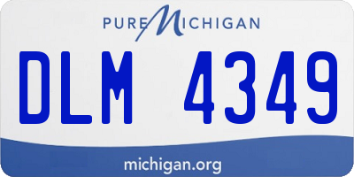 MI license plate DLM4349