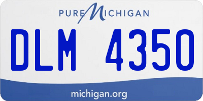 MI license plate DLM4350