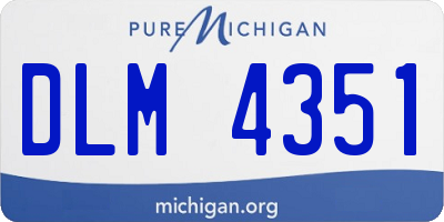 MI license plate DLM4351