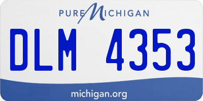 MI license plate DLM4353