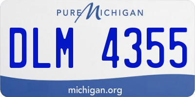 MI license plate DLM4355