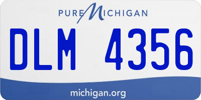 MI license plate DLM4356