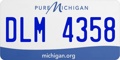 MI license plate DLM4358