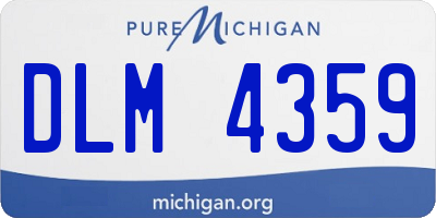 MI license plate DLM4359
