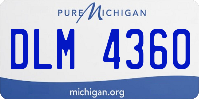 MI license plate DLM4360