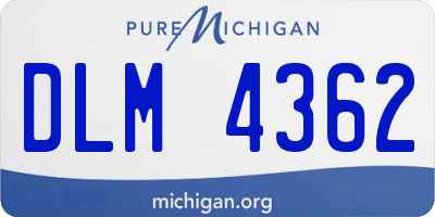 MI license plate DLM4362