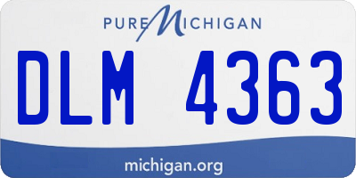 MI license plate DLM4363