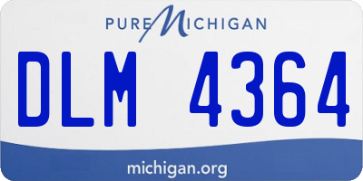 MI license plate DLM4364