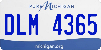 MI license plate DLM4365