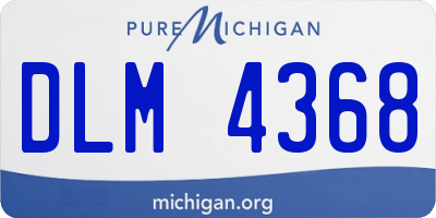 MI license plate DLM4368