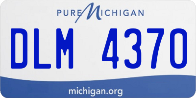MI license plate DLM4370