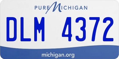 MI license plate DLM4372