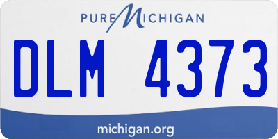 MI license plate DLM4373