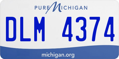 MI license plate DLM4374