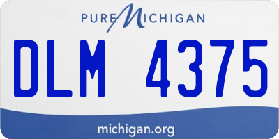 MI license plate DLM4375