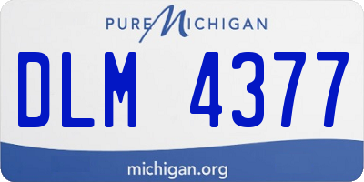 MI license plate DLM4377