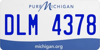 MI license plate DLM4378