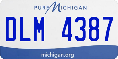 MI license plate DLM4387